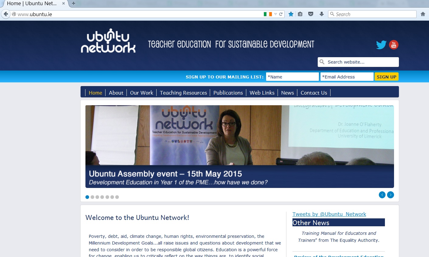 WEBSITE: Ubuntu Network - teacher education for sustainable development ...