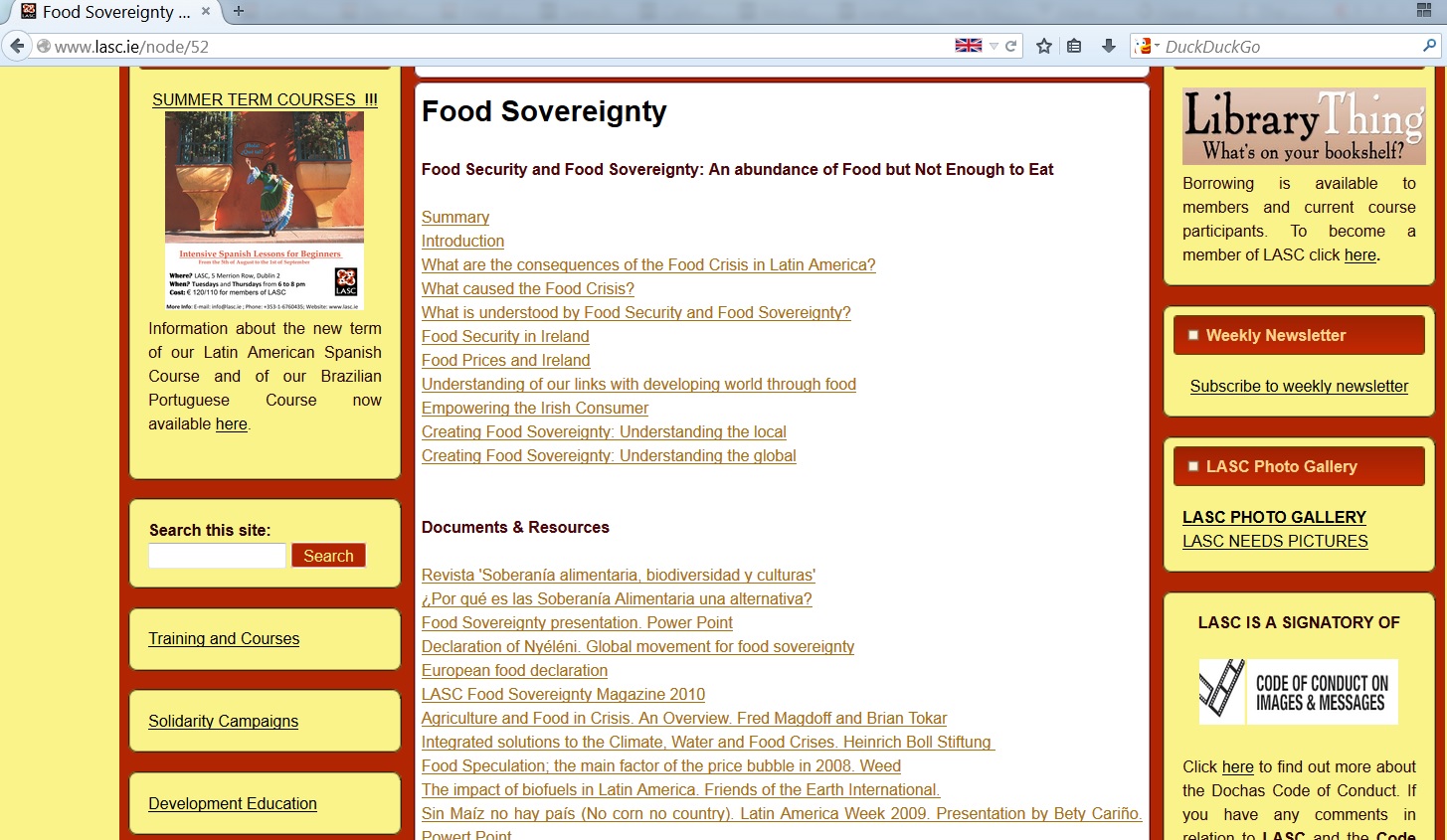 Food Security and Food Sovereignty: An abundance of Food but Not Enough ...