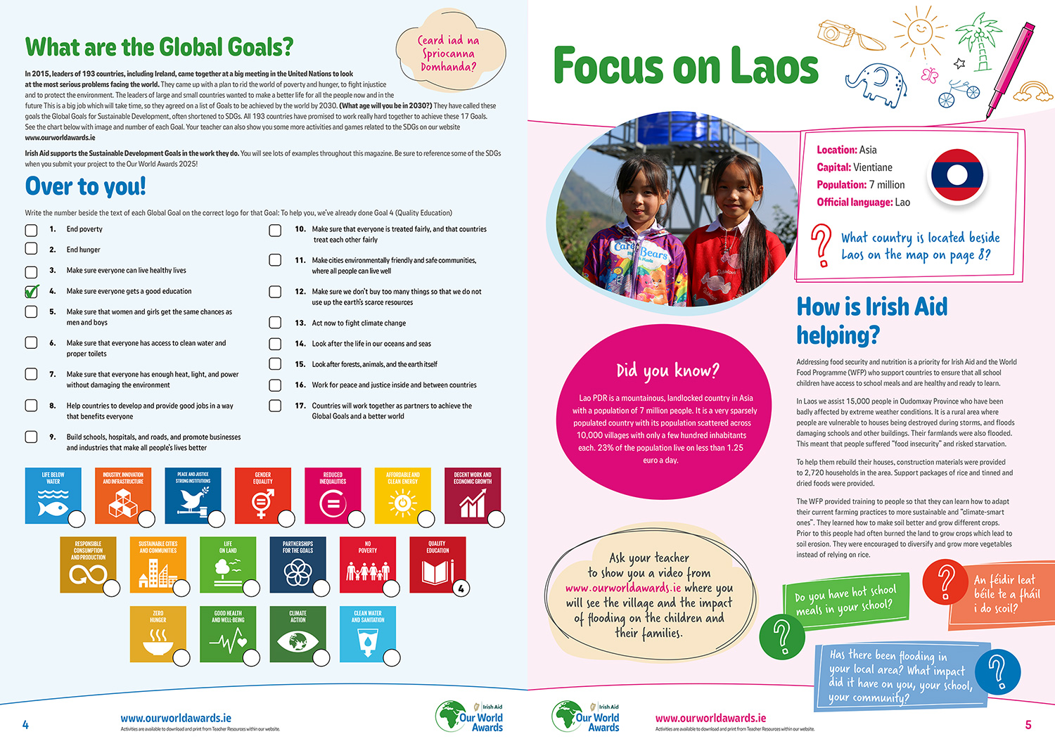Irish Aid Examples Our World Awards - DevelopmentEducation.ie