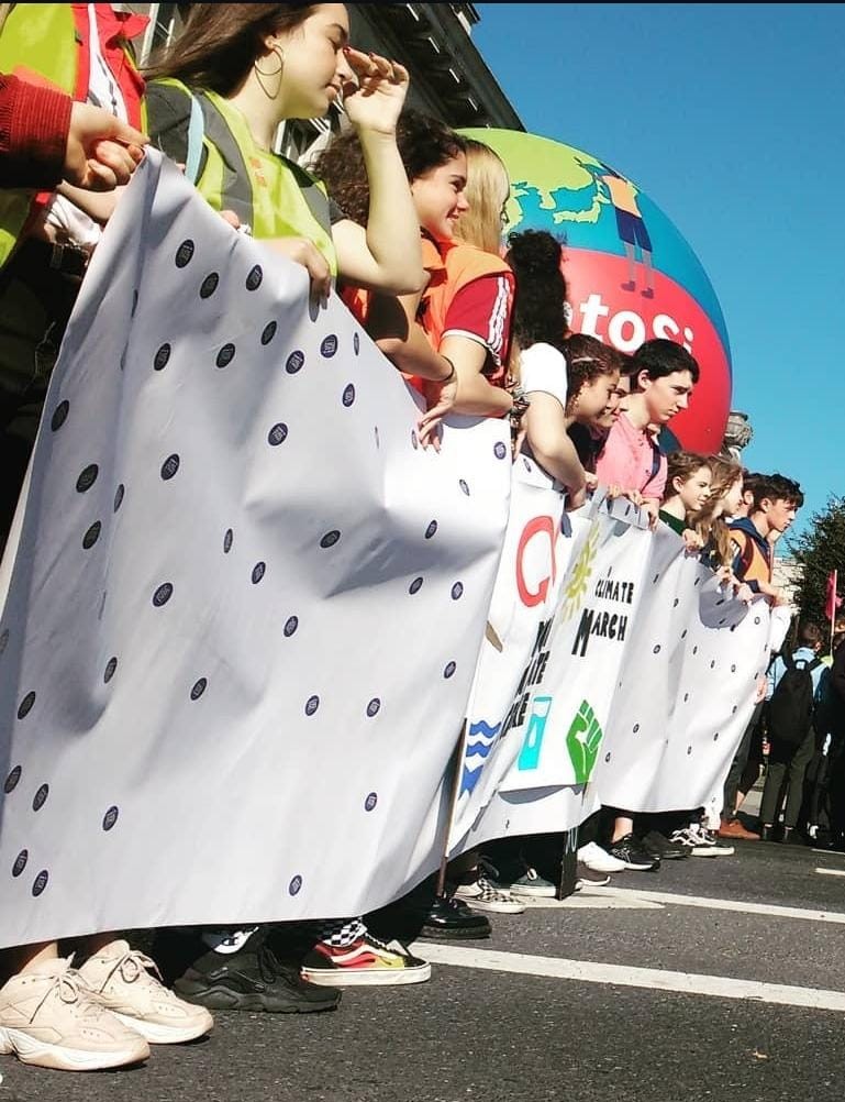 Youth climate activists in Dublin, September 2019. Photo: Ciara Regan.