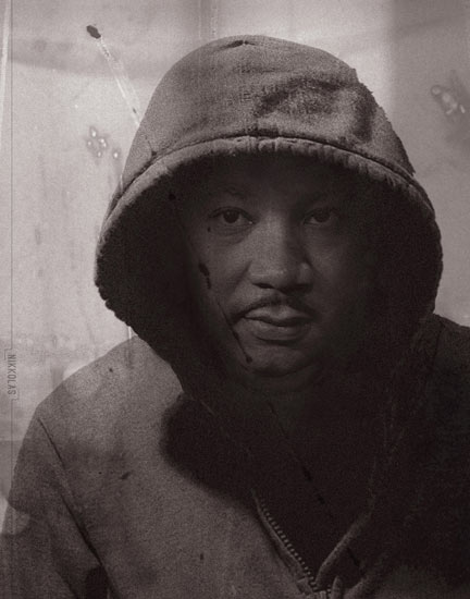 Dr. Martin Luther King, Jr. in a 'Trayvon hoodie' by Nikkolas Smith (2013), which went viral across blogs and websites across the internet in July.