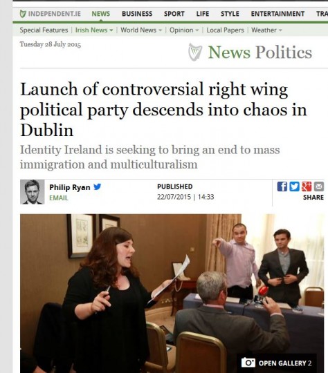 Photo: newspaper headline screengrab from Irish Independent (July 22, 2015).